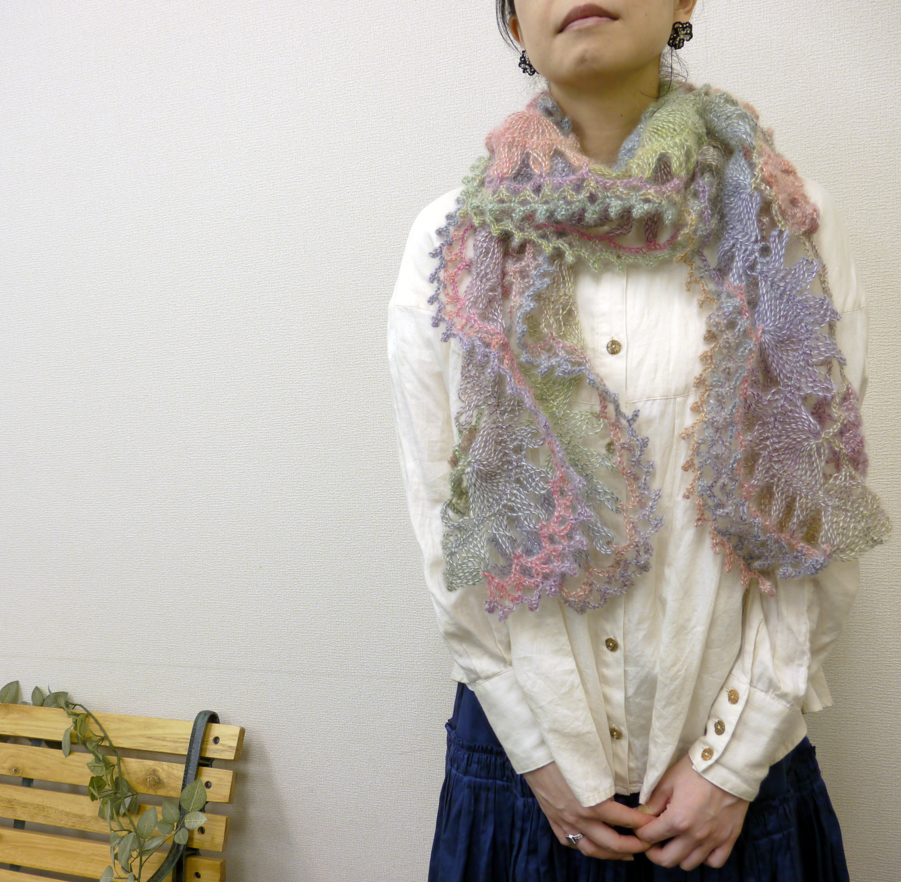 編図】ヘアピンストール編図 1406-1238│新商品（New Arrival）│編む